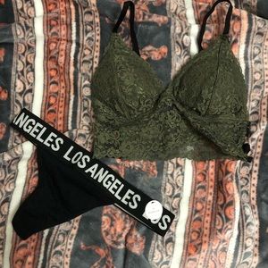Bralette (xoxo) and underwear (f21)
